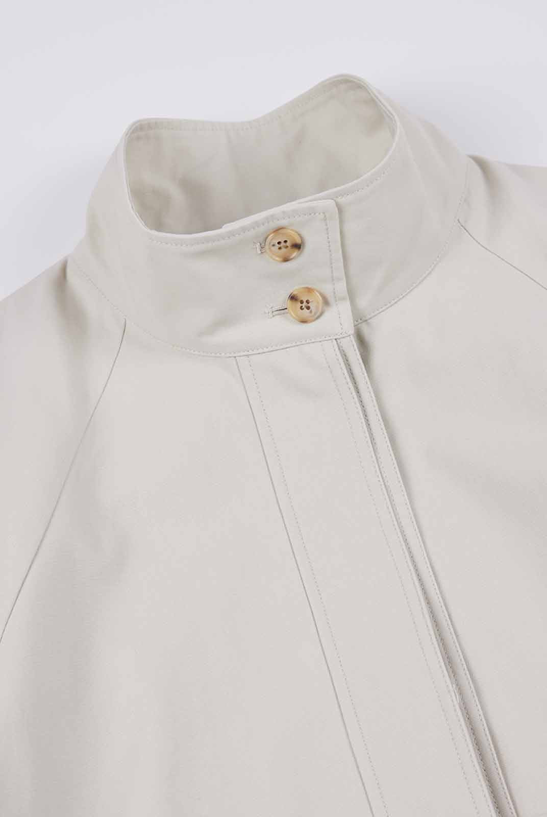 ASOBIO Stand Collar Belted Trench Coat