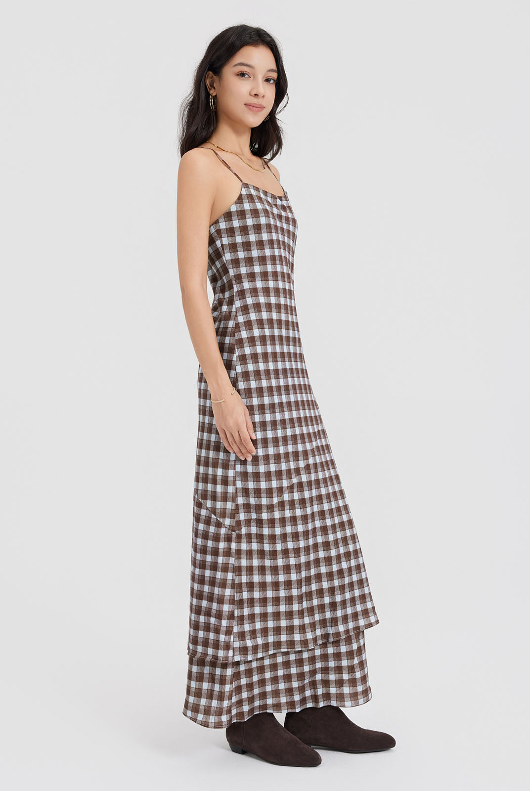 ASOBIO Printed Cami Trumpet Maxi Dress