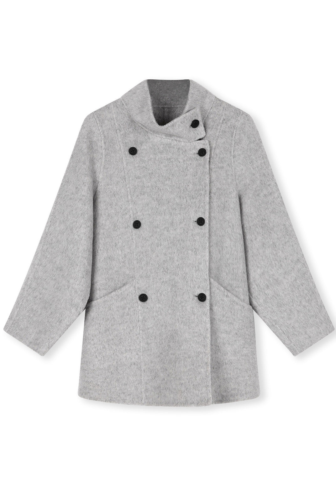 ASOBIO Double-Faced Double-Breasted Wrap Coat