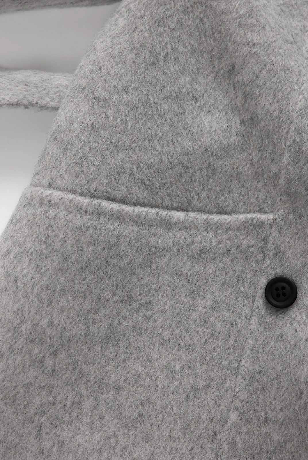 ASOBIO Double-Faced Double-Breasted Wrap Coat