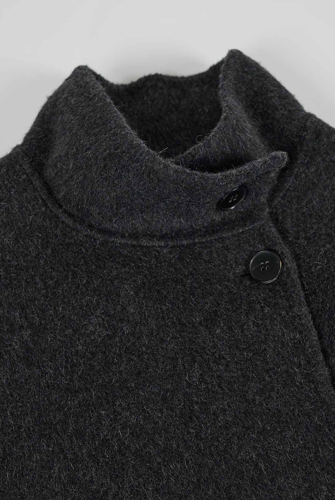 ASOBIO Minimal Long Wool-Alpaca Wrap Coat
