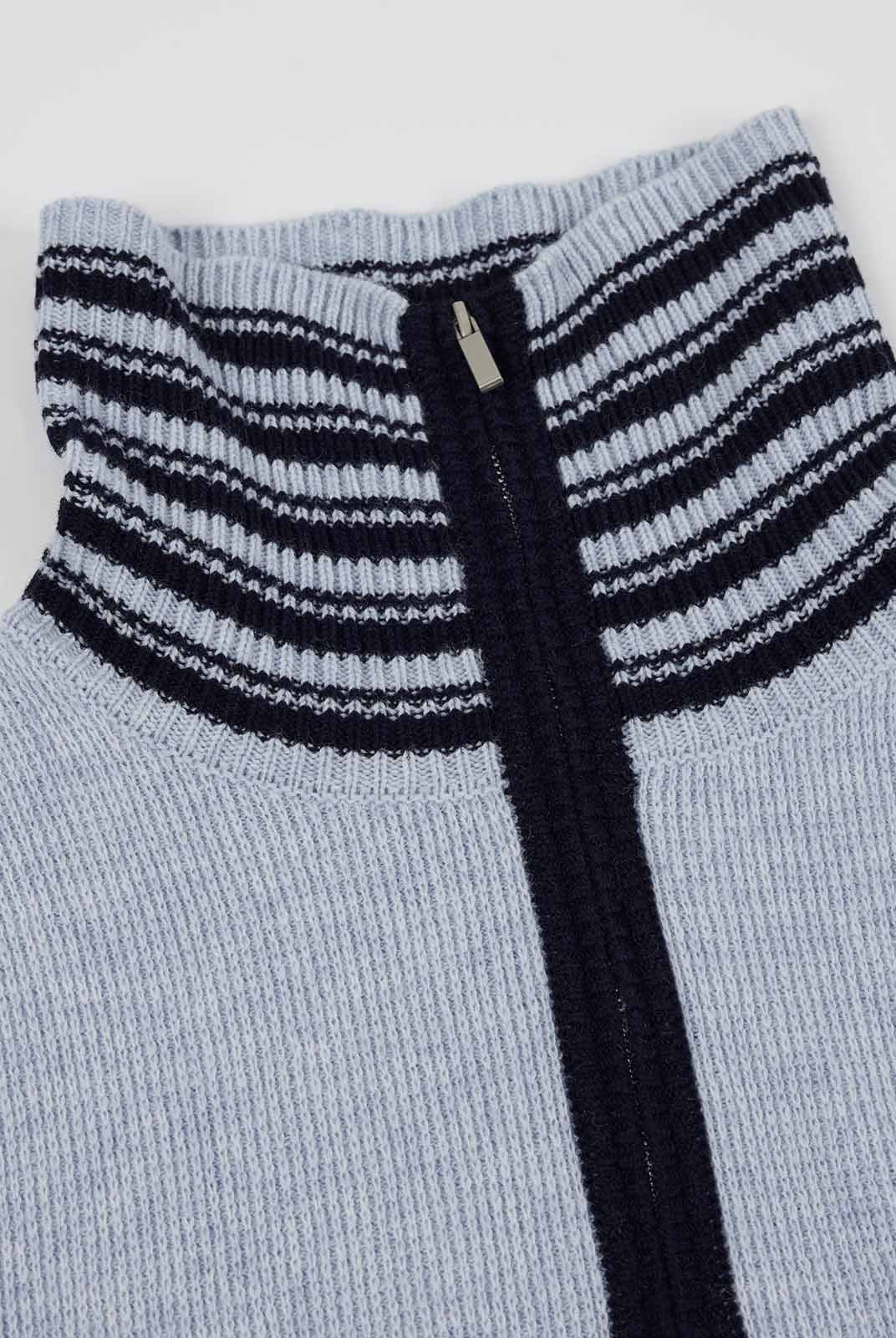 ASOBIO 100% Wool 1/2 Zip Mockneck Sweater