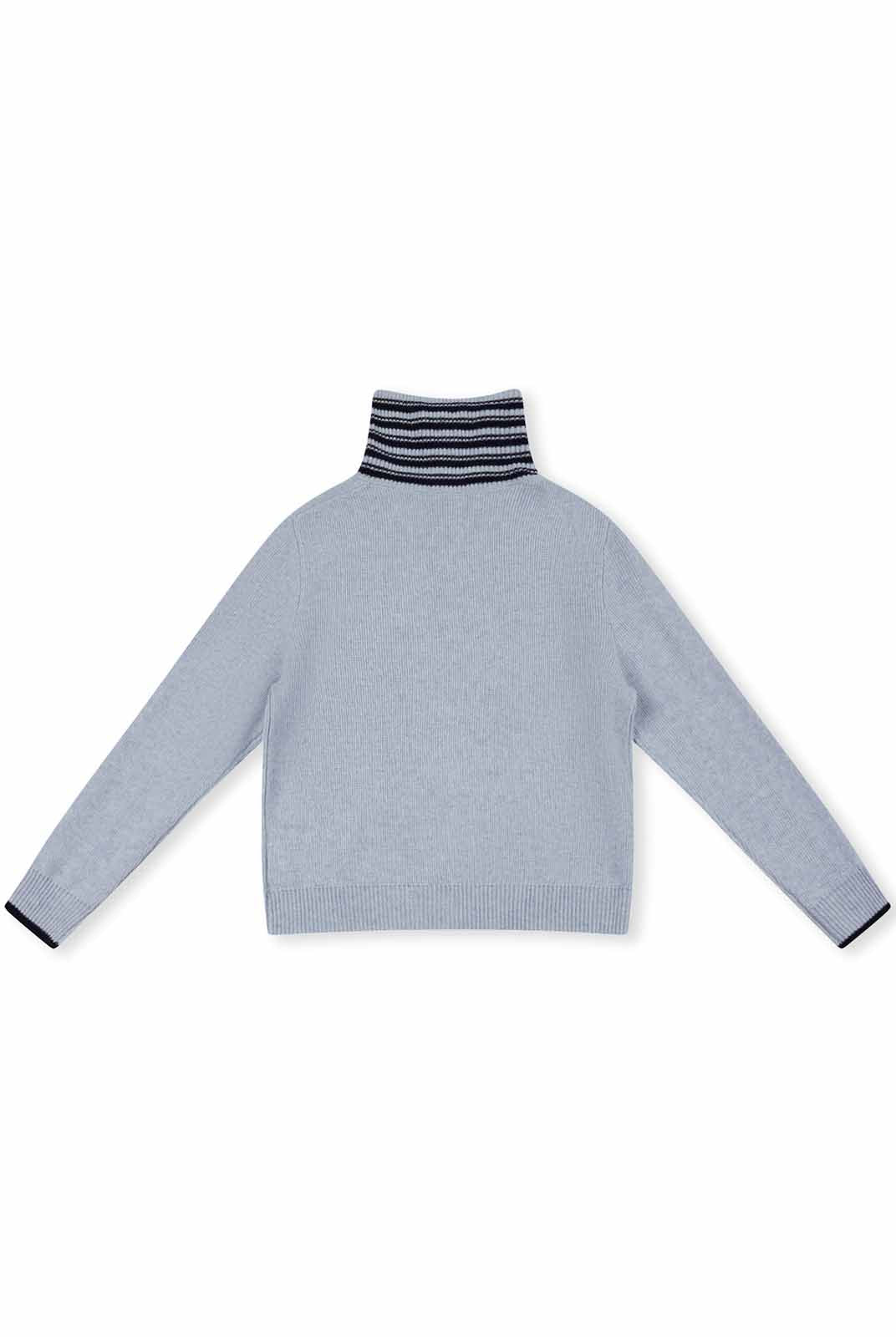 ASOBIO 100% Wool 1/2 Zip Mockneck Sweater