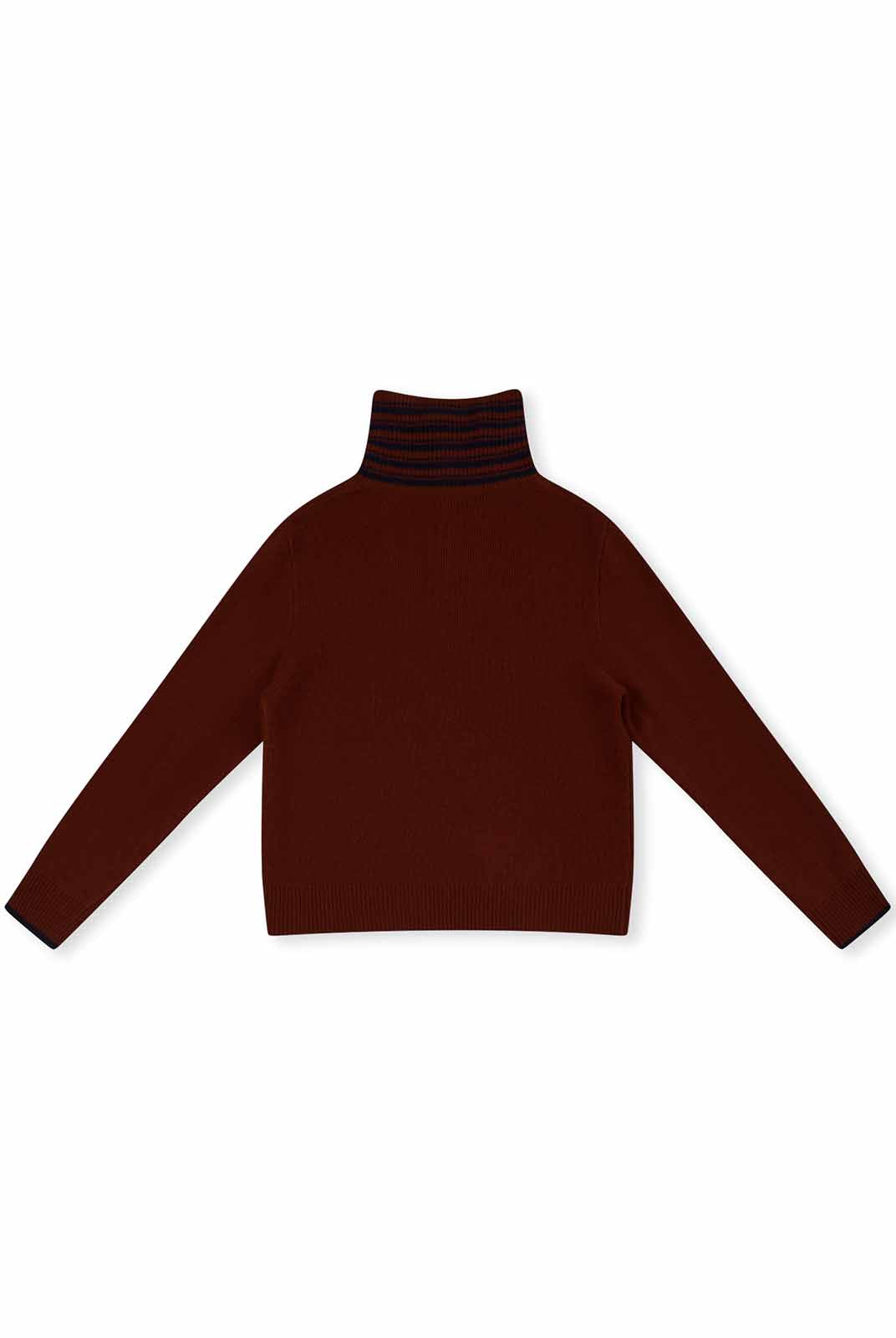 ASOBIO 100% Wool 1/2 Zip Mockneck Sweater