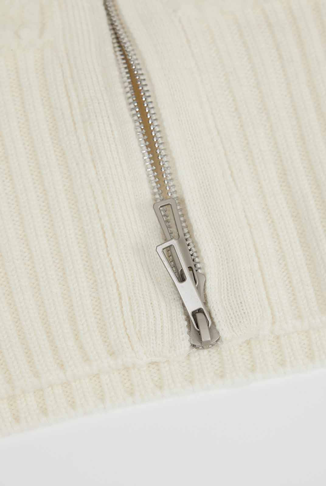 ASOBIO 100% Wool Zip-Up Cardigan