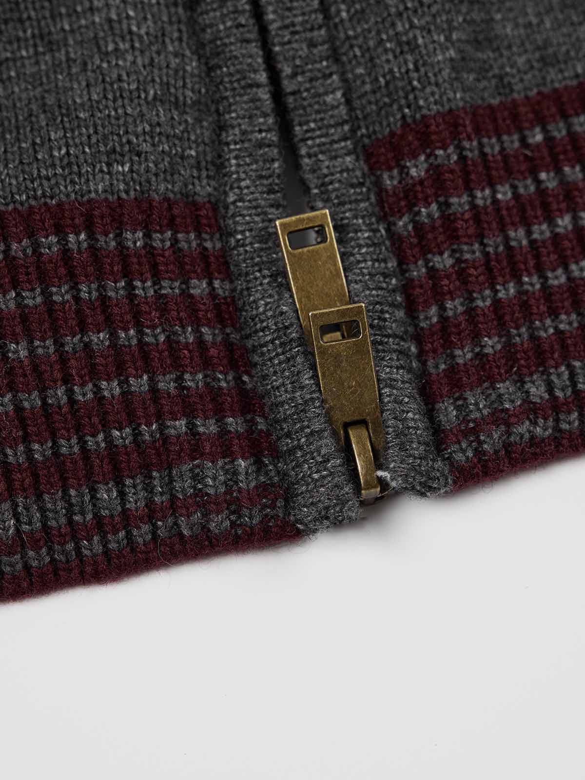 ASOBIO Merino Wool Zip-Up Cardigan