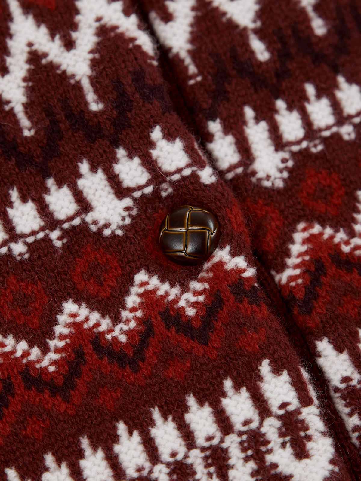 ASOBIO 100% Wool Fair Isle Cardigan