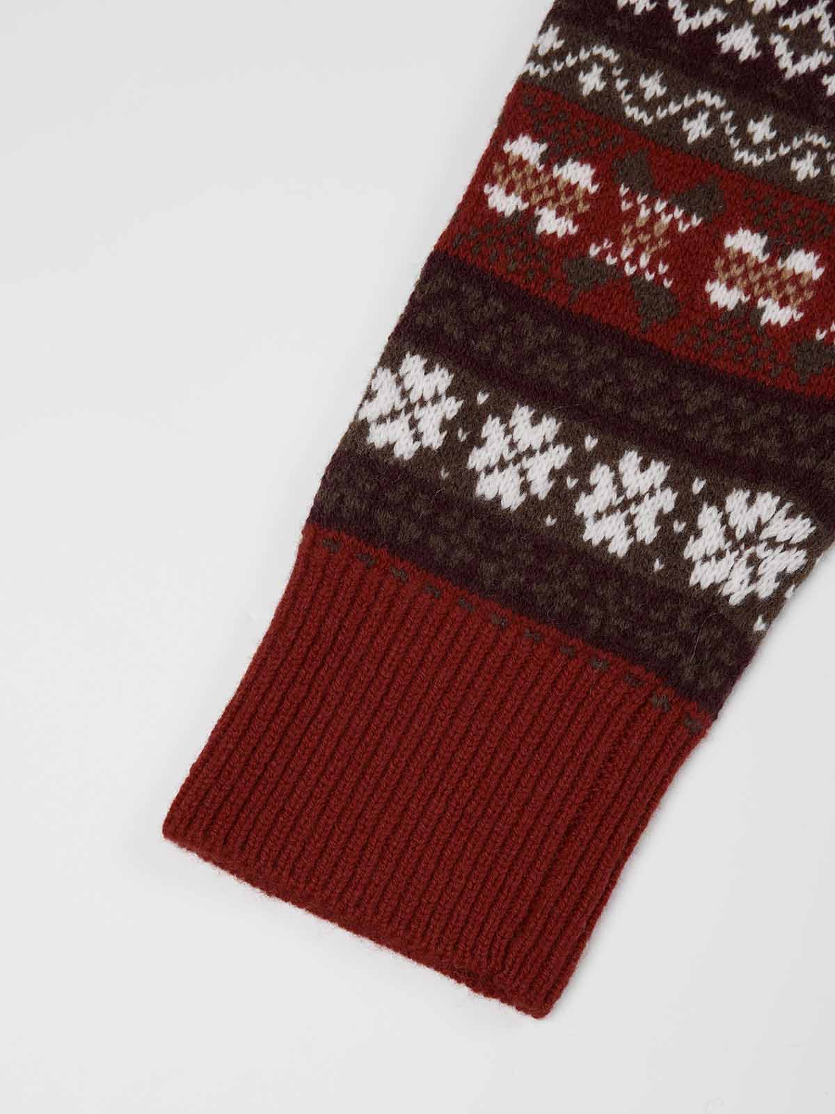 ASOBIO 100% Wool Fair Isle Pullover Sweater