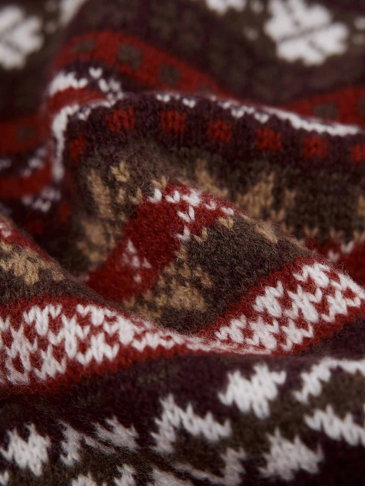 ASOBIO 100% Wool Fair Isle Pullover Sweater
