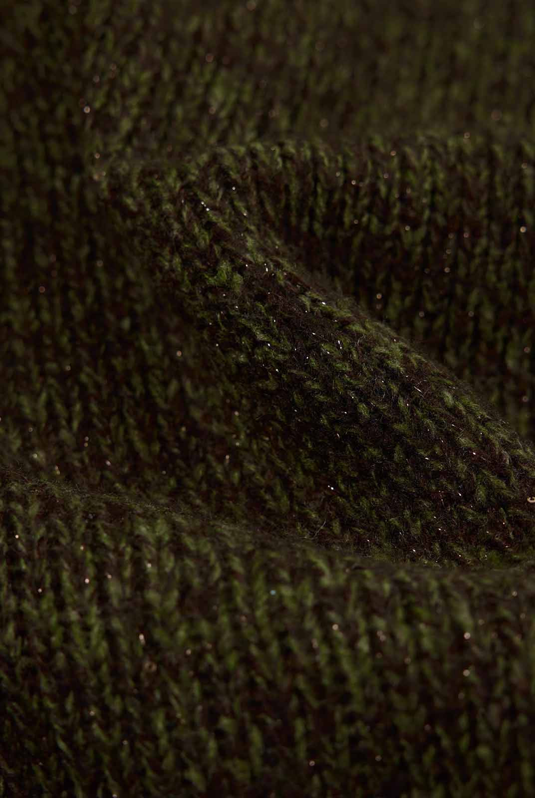 ASOBIO Mélange Wool Button-Front Cardigan