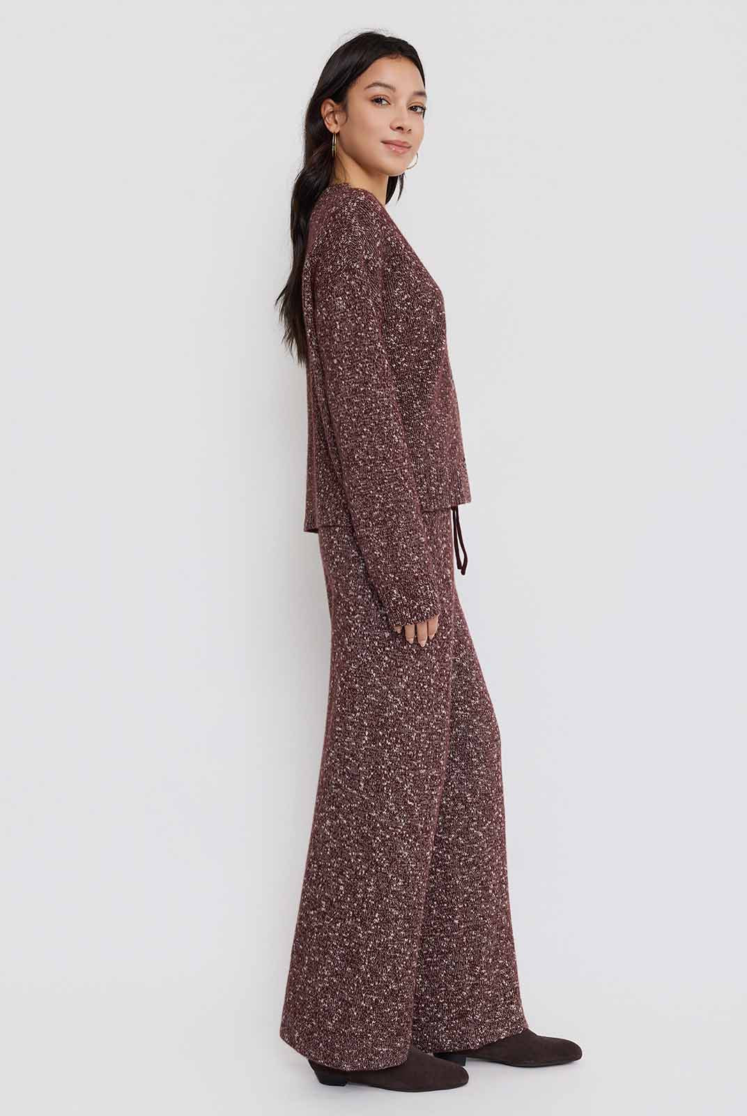 ASOBIO Wool-Blend V-Neck Cardigan