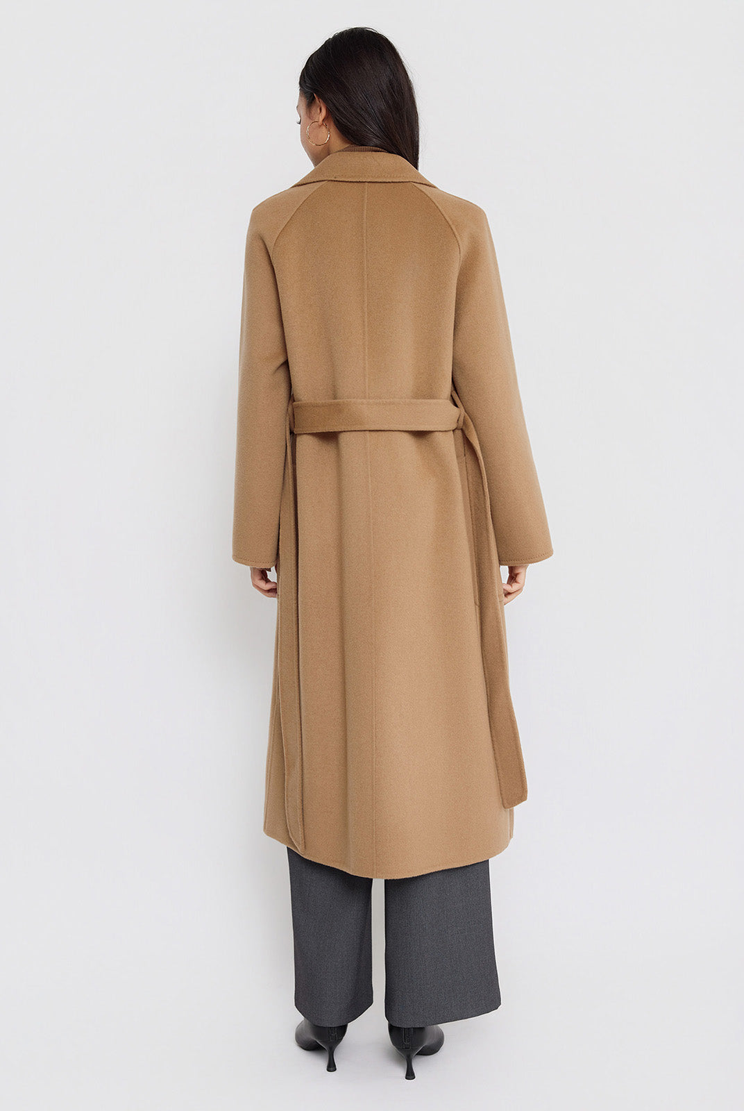 ASOBIO Double-Faced Wool Wrap Coat