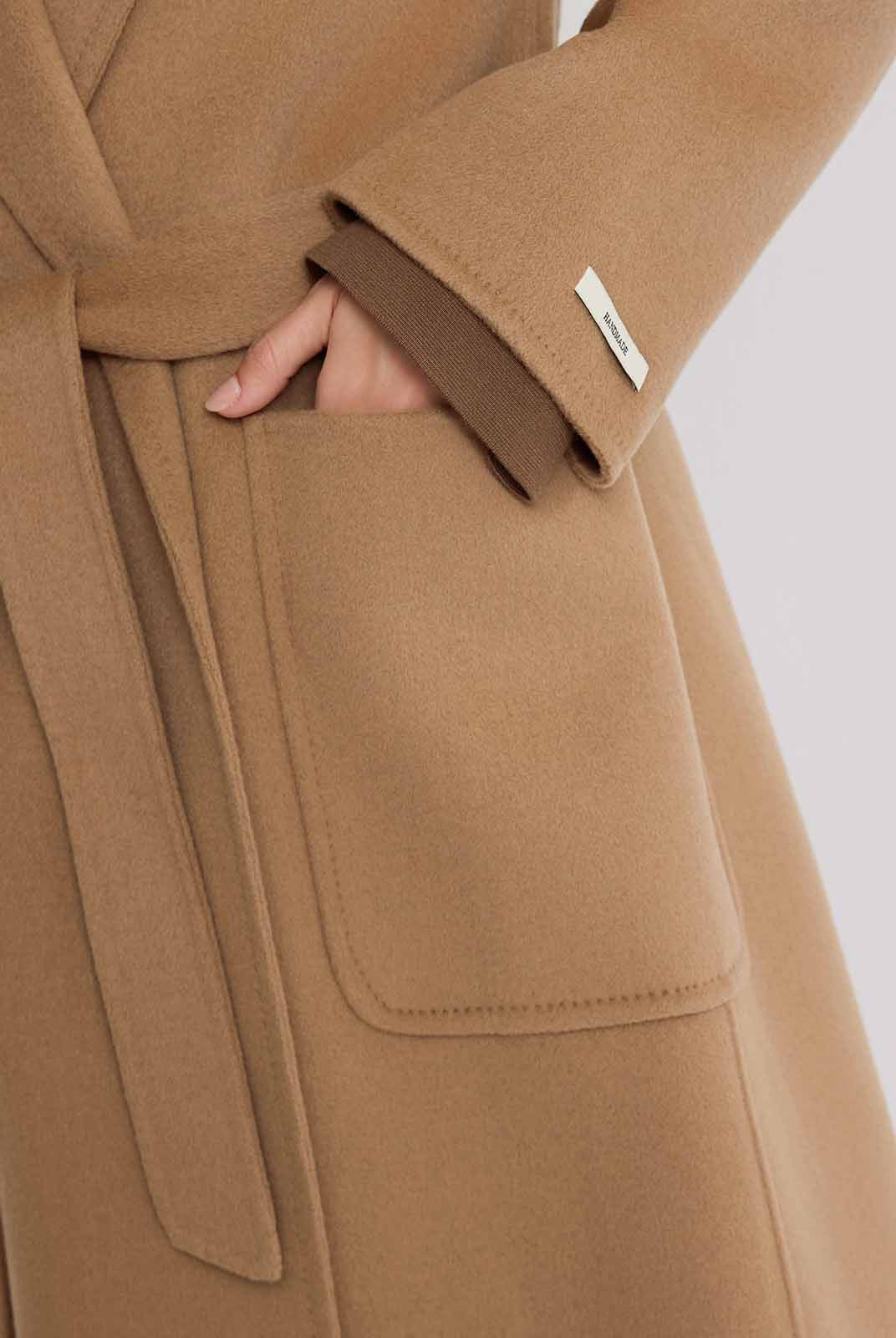 ASOBIO Double-Faced Wool Wrap Coat