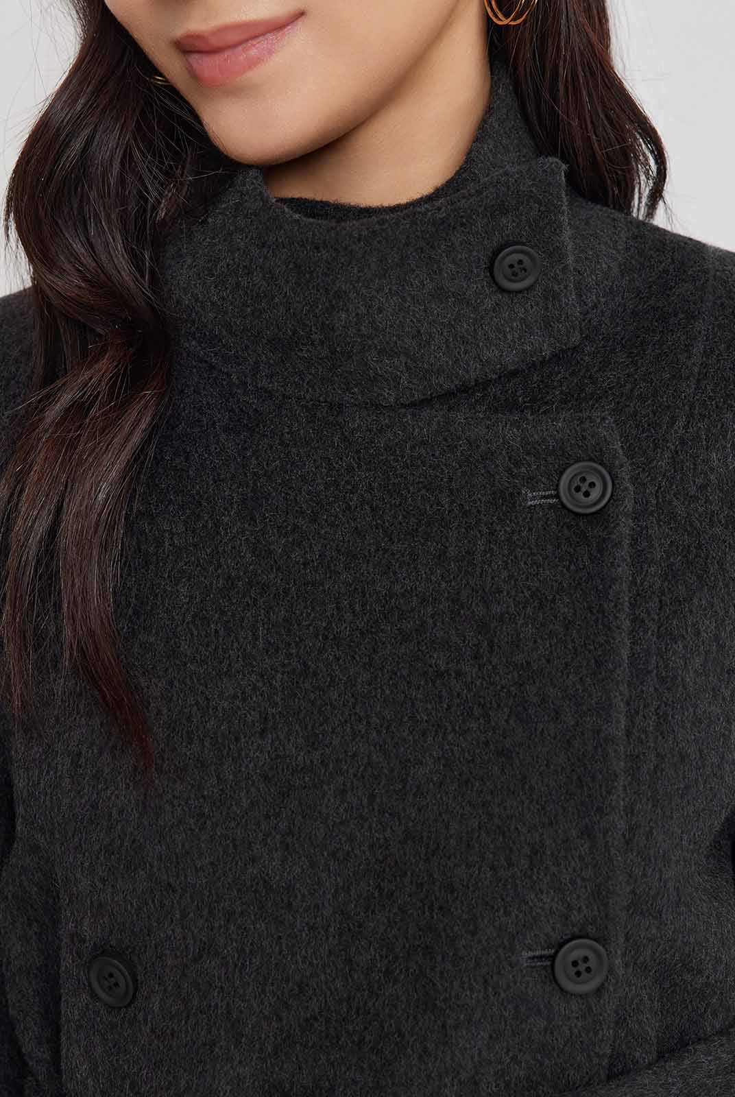 ASOBIO Double-Faced Double-Breasted Wrap Coat