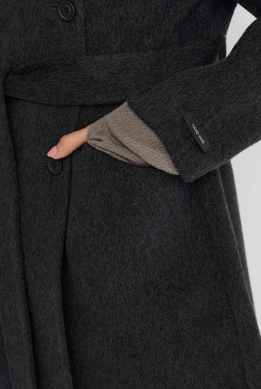 ASOBIO Double-Faced Double-Breasted Wrap Coat