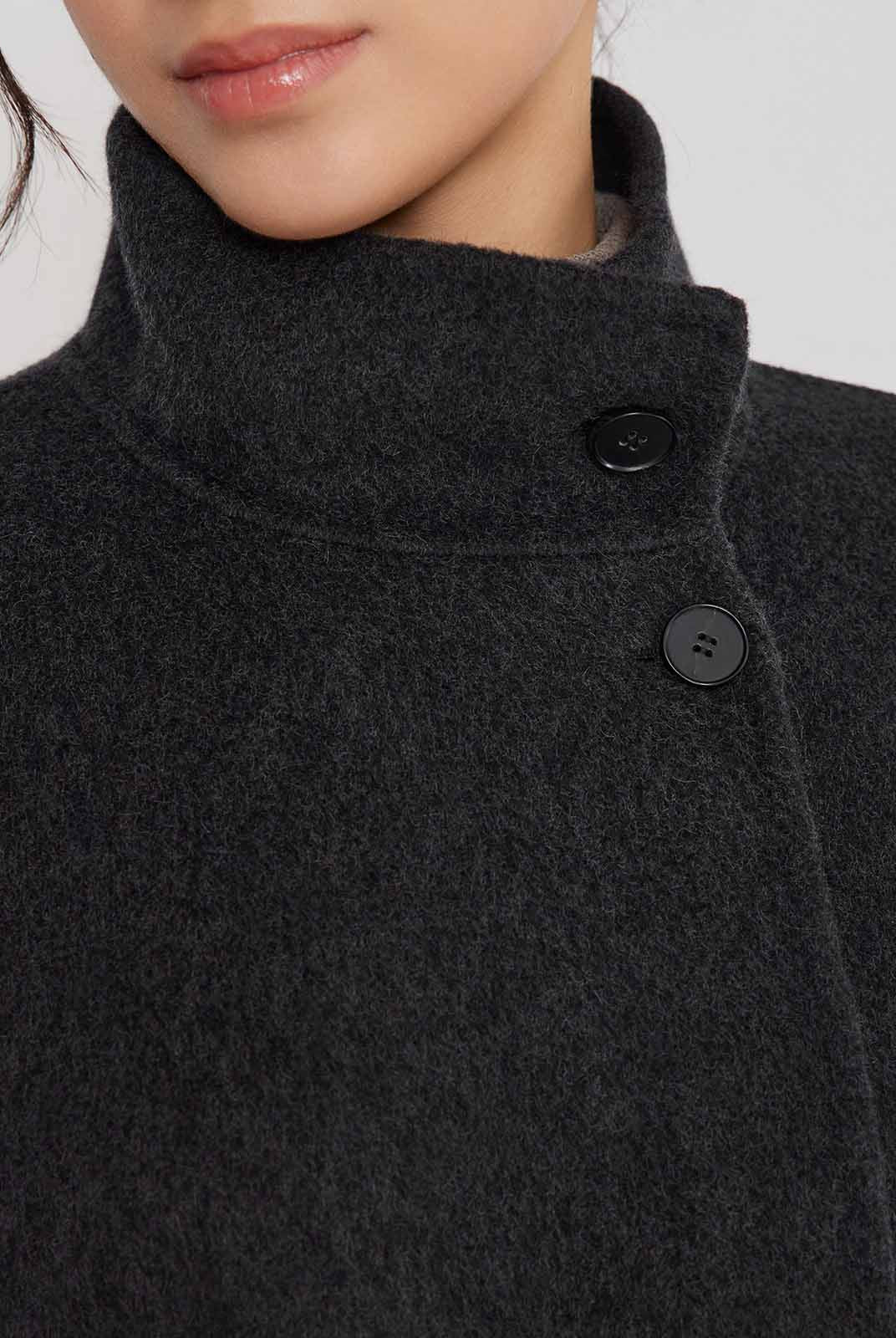 ASOBIO Minimal Long Wool-Alpaca Wrap Coat