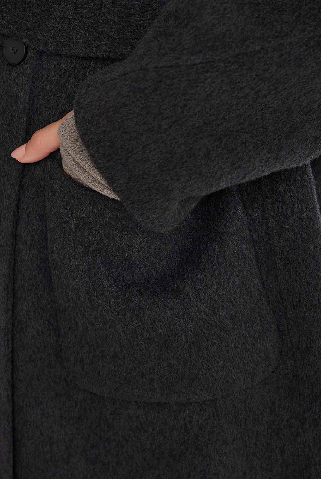 ASOBIO Minimal Long Wool-Alpaca Wrap Coat