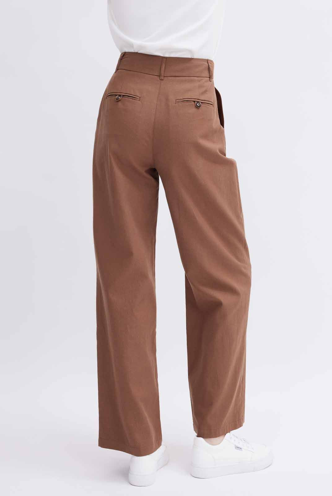 High-Waist Wide-Leg Casual Trousers