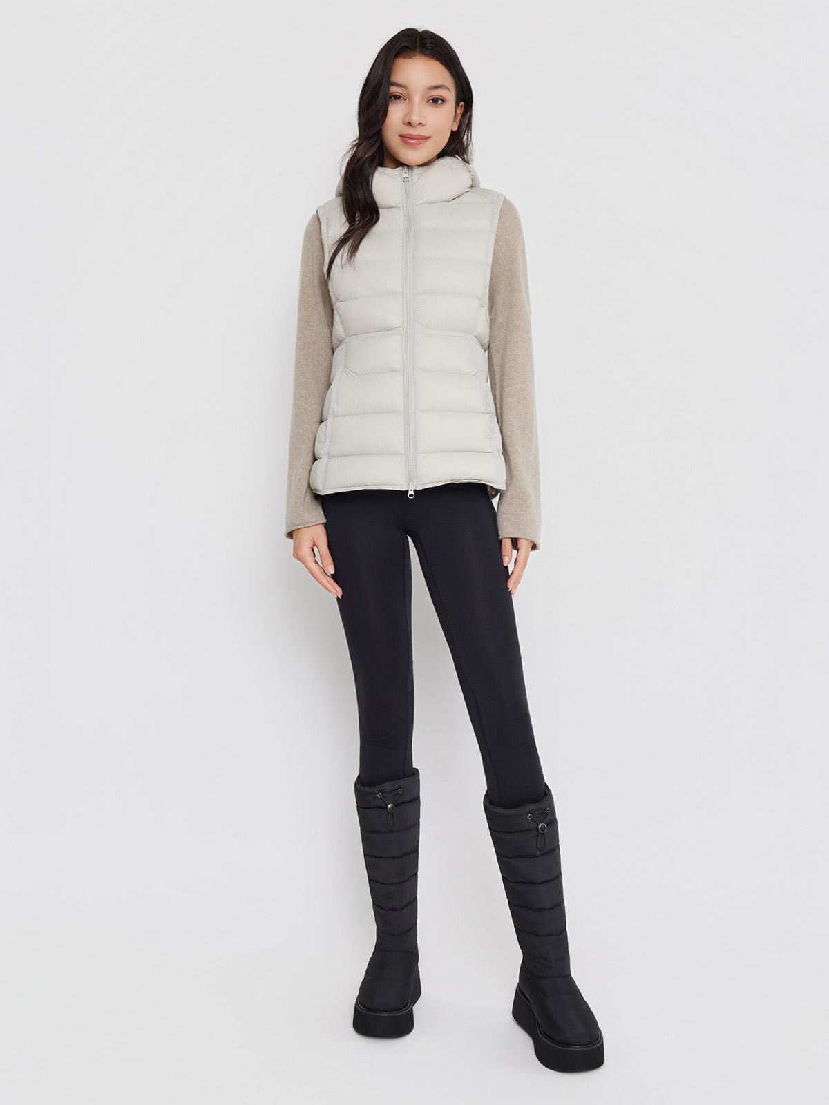 ASOBIO Lightweight Premium Down Puffer Hooded Vest