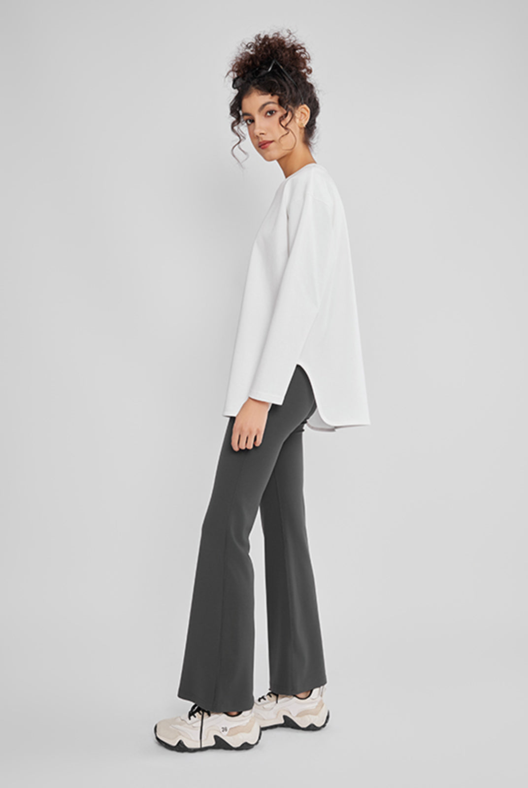 ASOBIO Oversized Knit Long Sleeve Tee