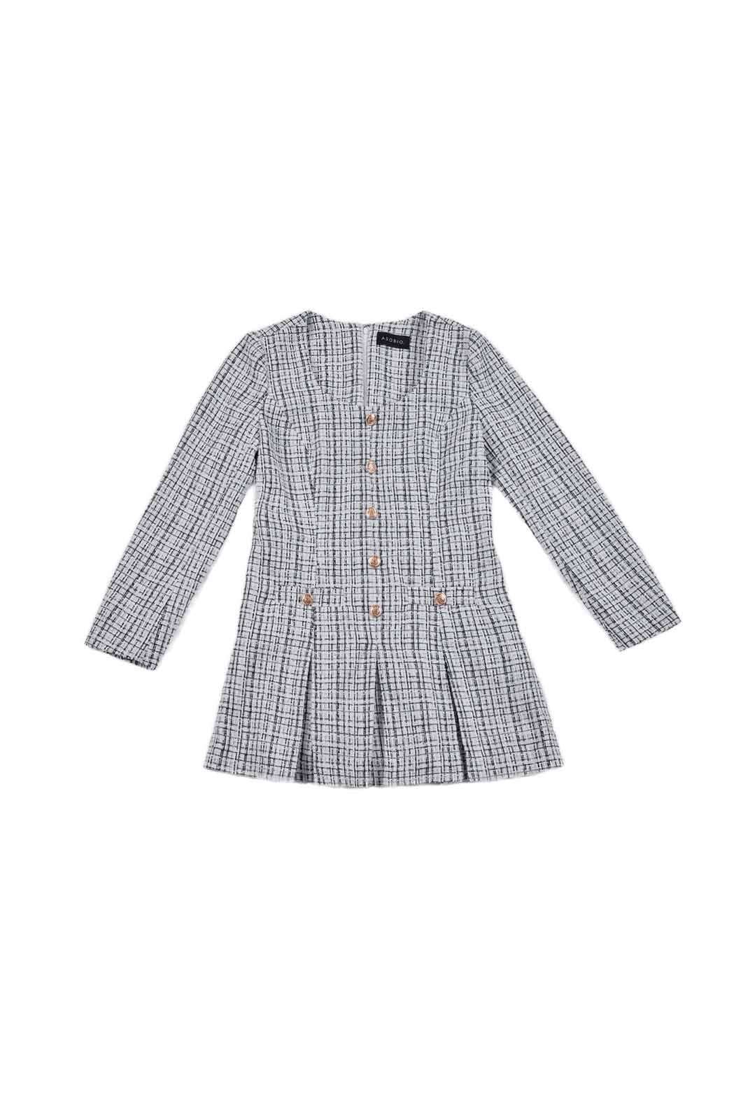 ASOBIO Tweed Mini Dress