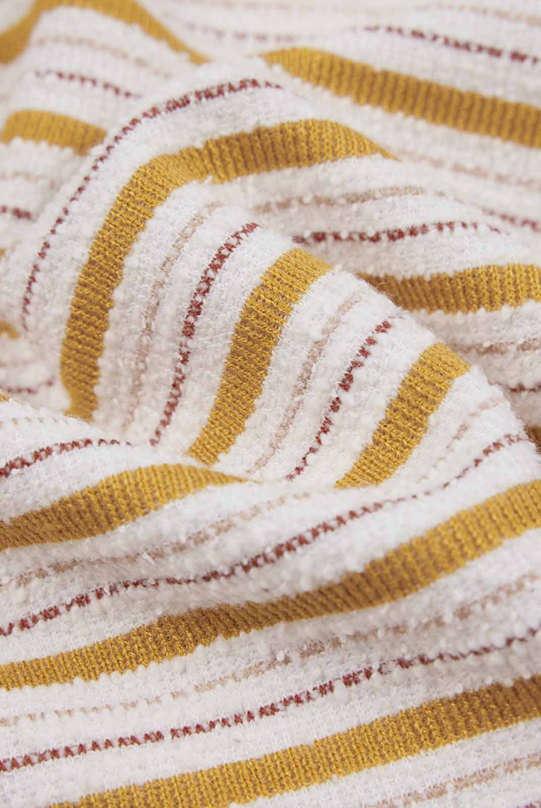 ASOBIO Knitted Front-Tie 3/4 Sleeve Cardigan