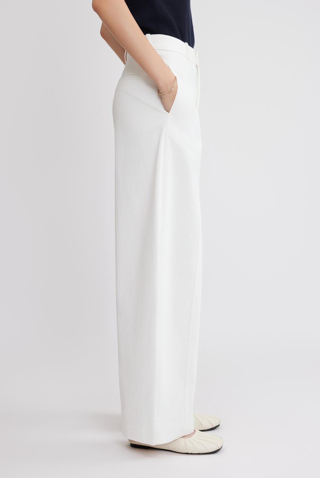 ASOBIO 100% Cotton Barrel-Leg Pants