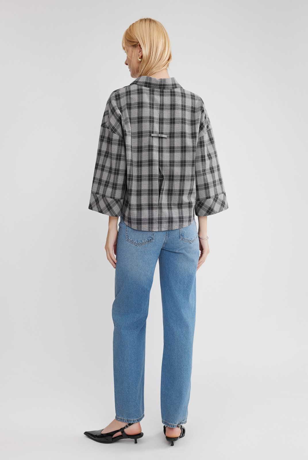 ASOBIO 100% Cotton Plaid Shirt