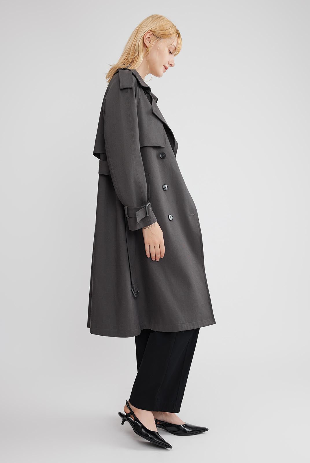 ASOBIO Relaxed-Fit Cotton Twill Trench Coat