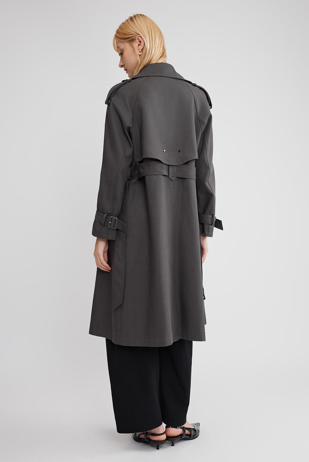 ASOBIO Relaxed-Fit Cotton Twill Trench Coat