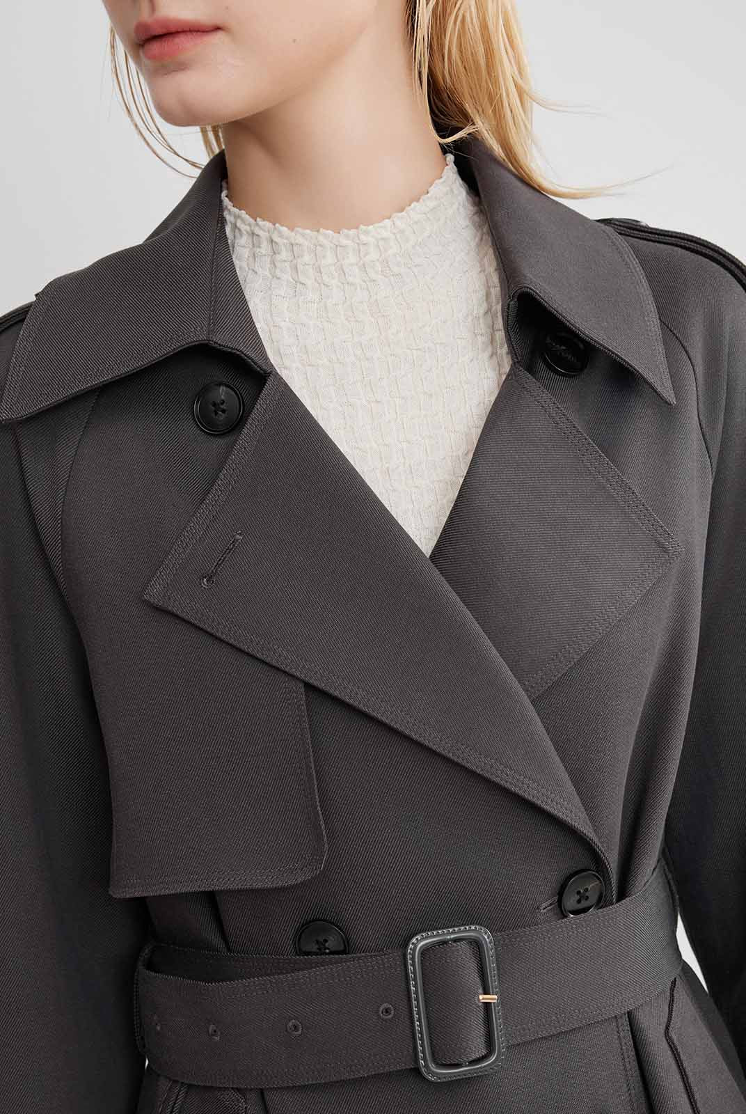 ASOBIO Relaxed-Fit Cotton Twill Trench Coat