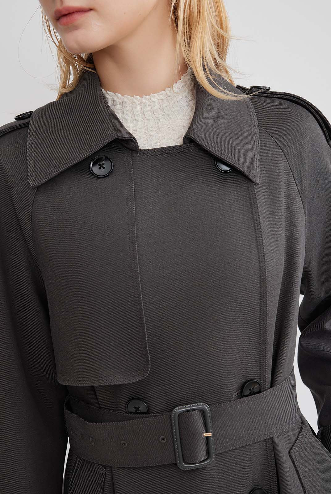 ASOBIO Relaxed-Fit Cotton Twill Trench Coat