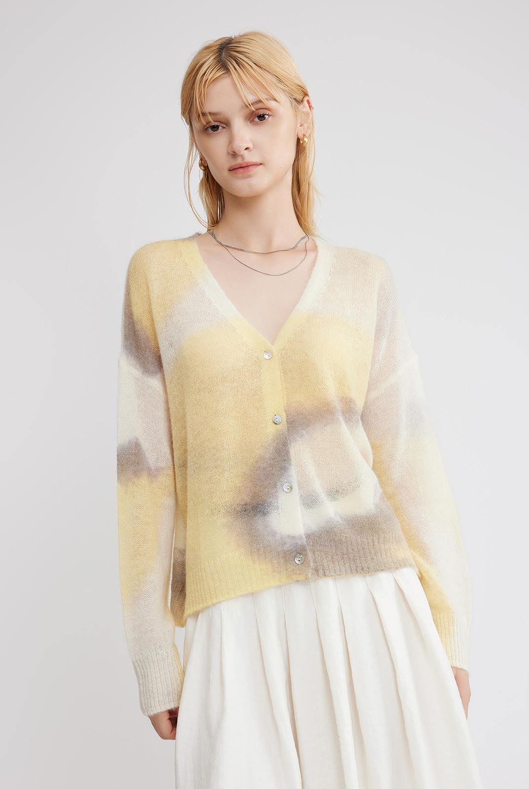 ASOBIO Alpaca Wool Blend Cardigan