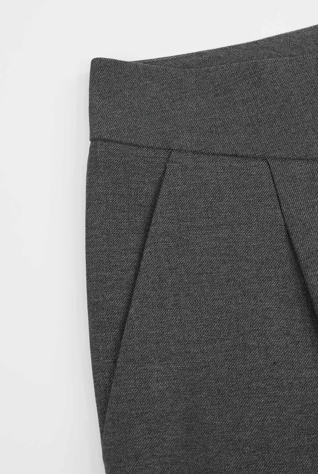 ASOBIO Wool Blend Pleated Trousers