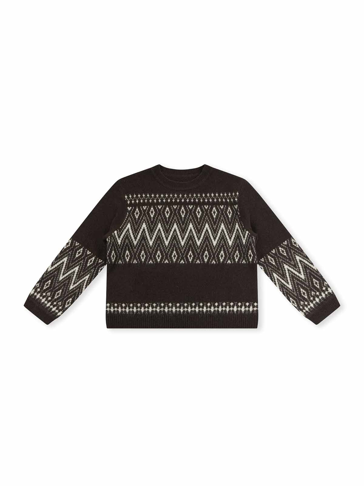 ASOBIO Geometric Yak Wool Sweater