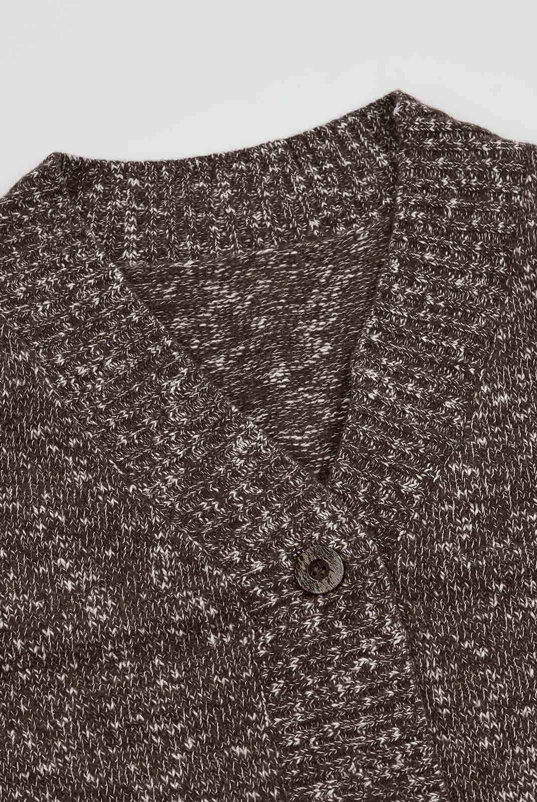 ASOBIO Wool-Blend V-Neck Cardigan