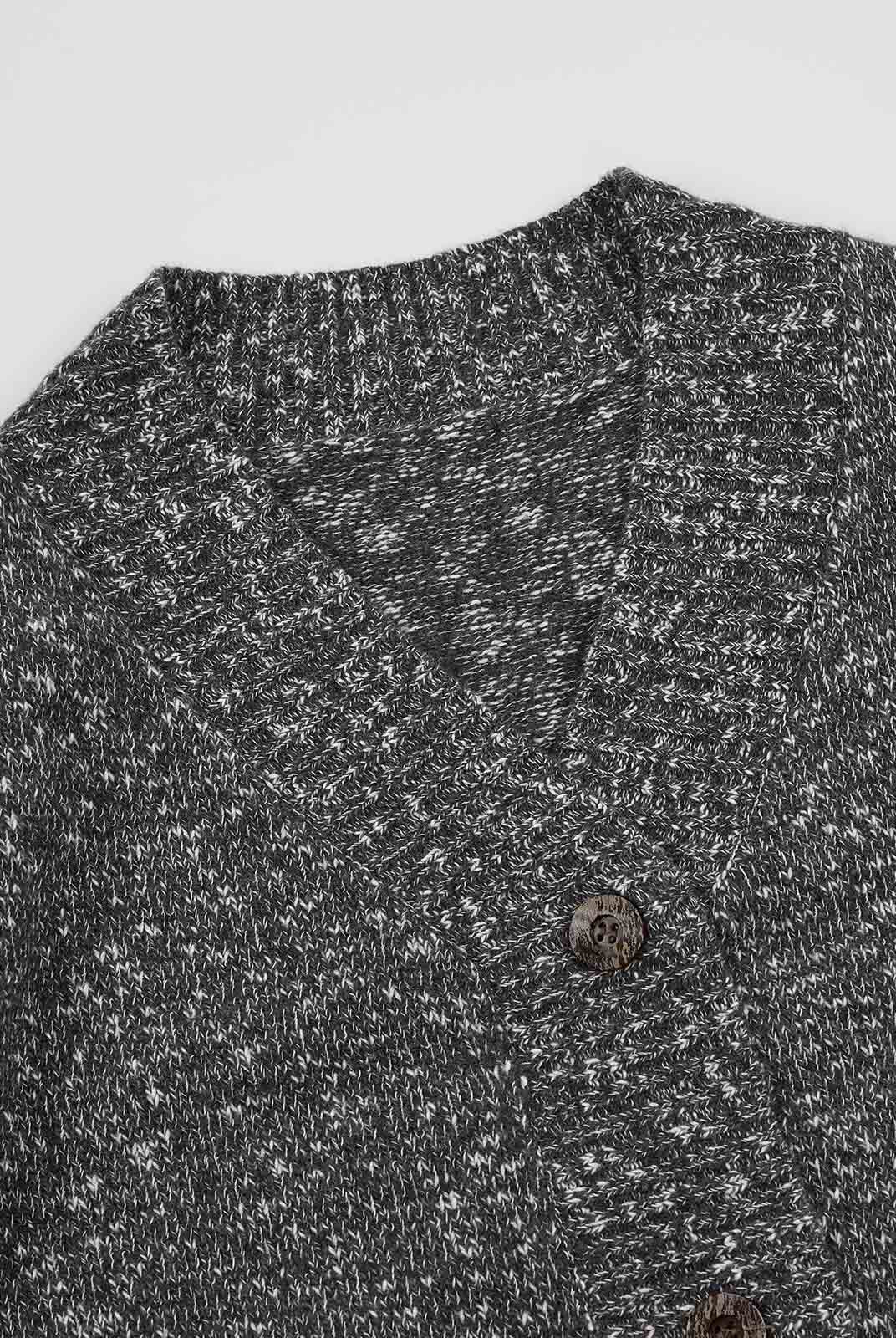 ASOBIO Wool-Blend V-Neck Cardigan