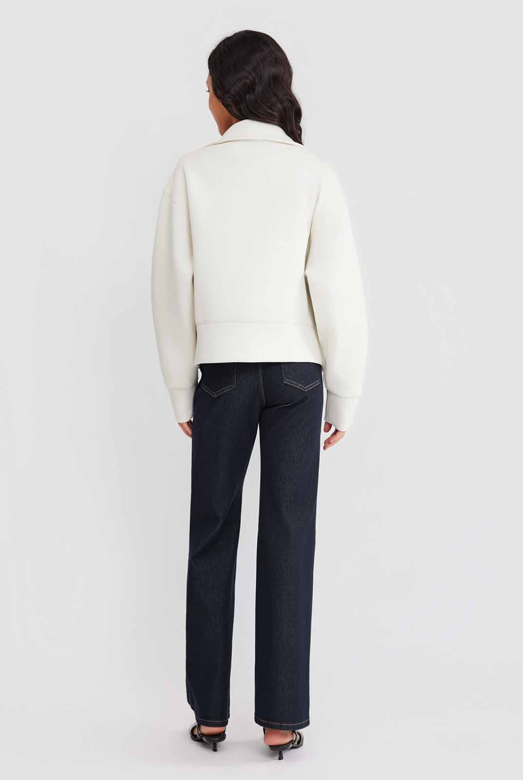 ASOBIO Stand-Collar Two-Way Zip Sweat Jacket