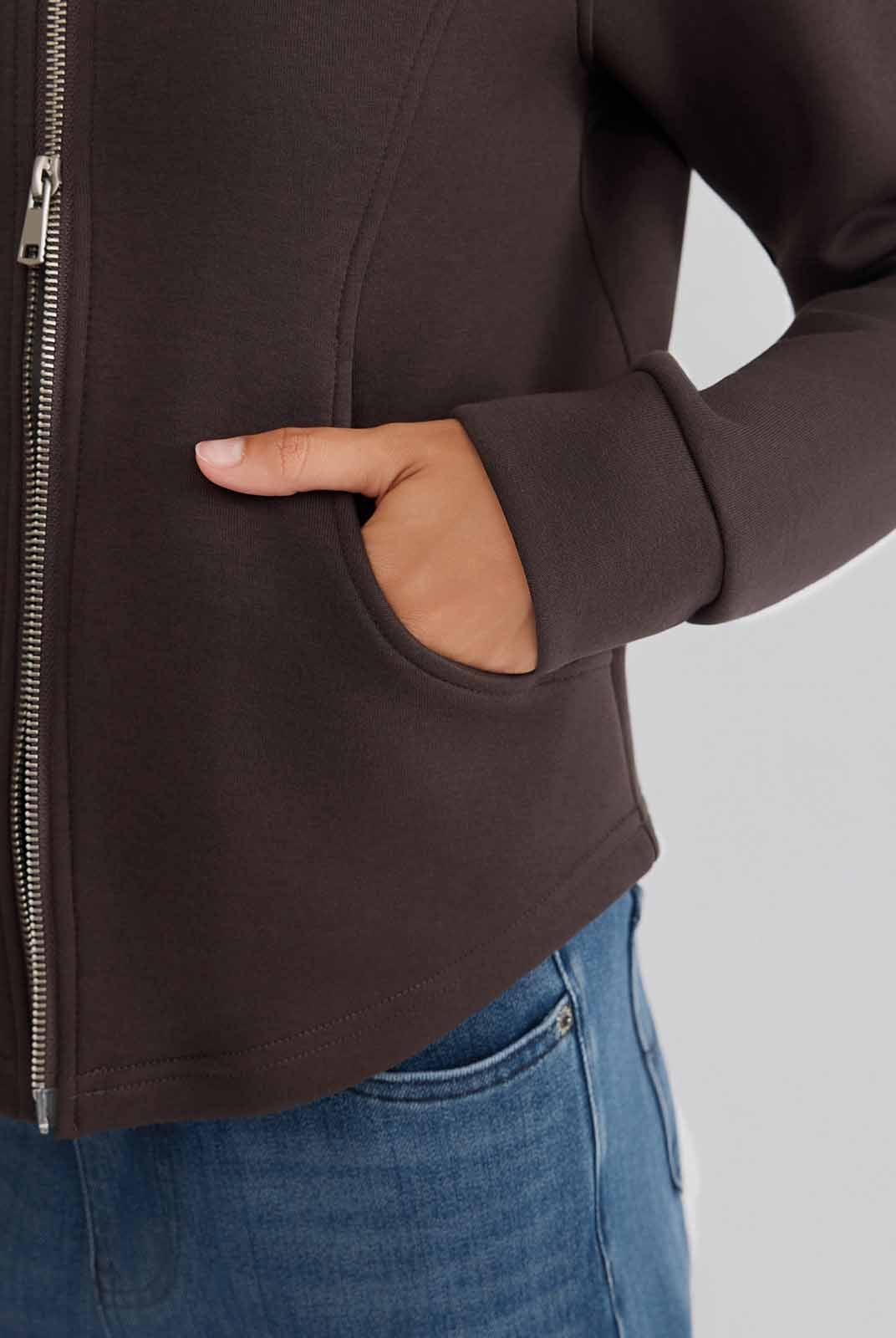 ASOBIO Hooded Panel Sweat Jacket