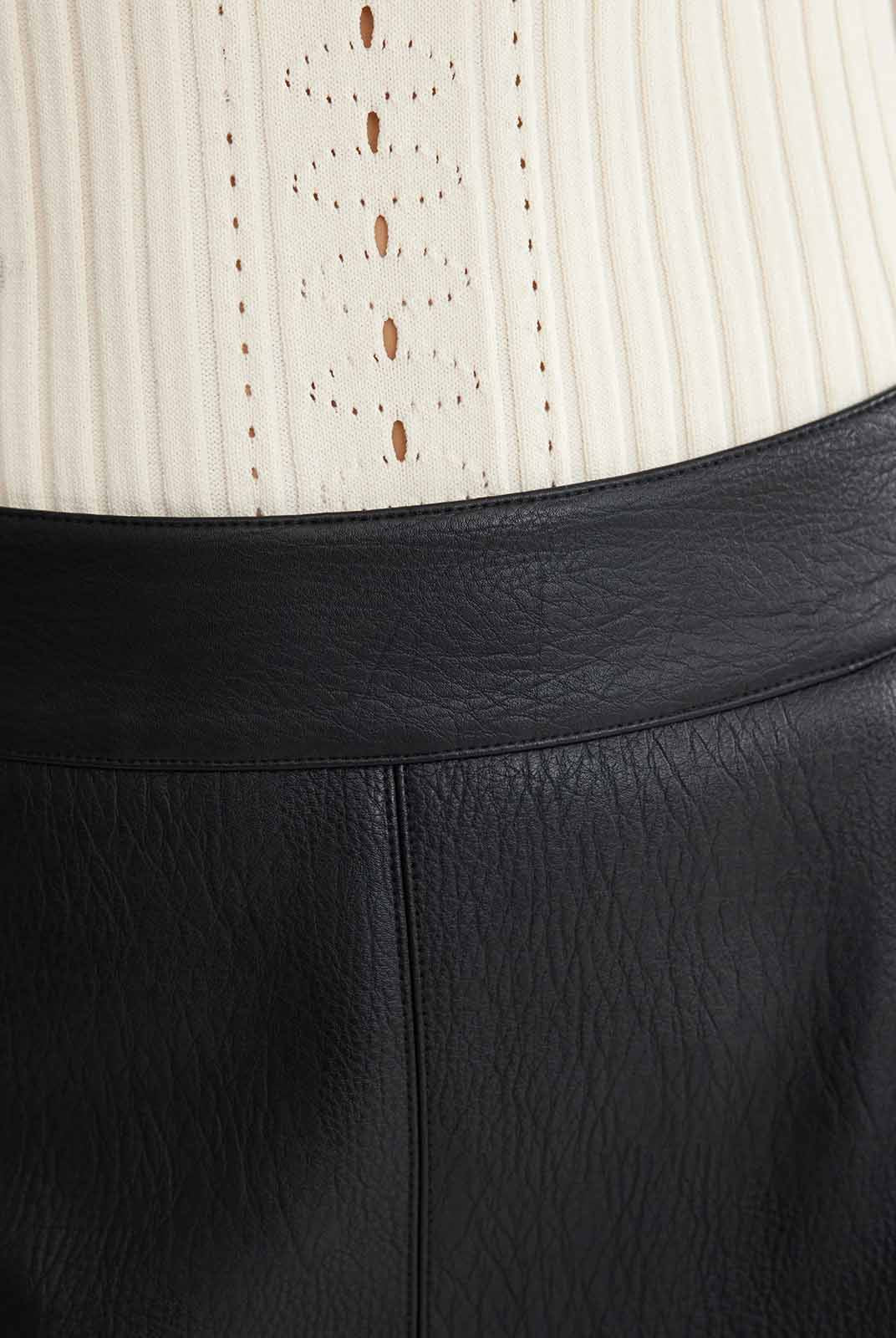 ASOBIO PU Mini Skirt