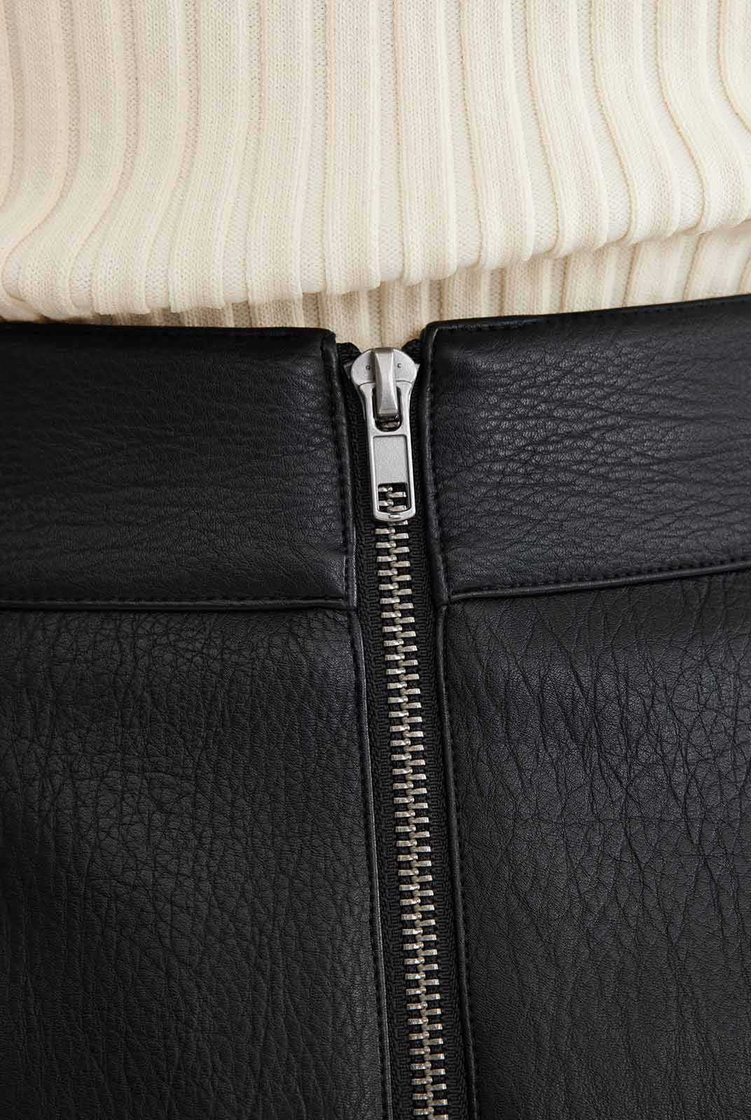 ASOBIO PU Mini Skirt