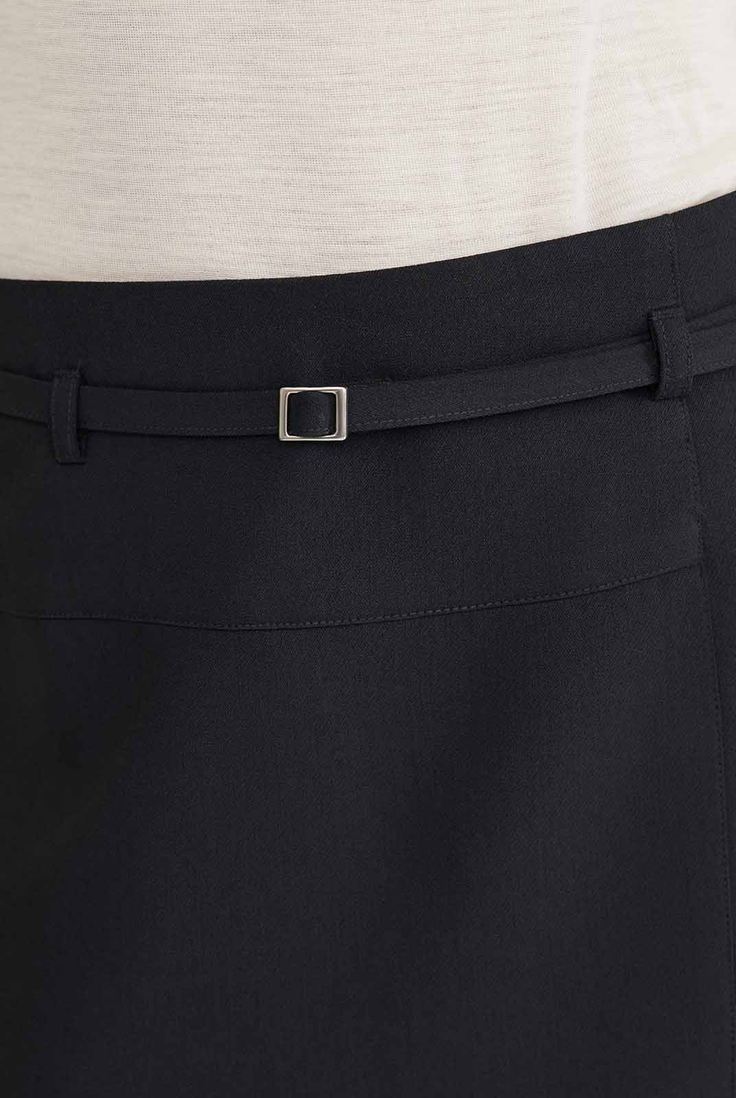 ASOBIO Belted Front-Slit Maxi Skirt