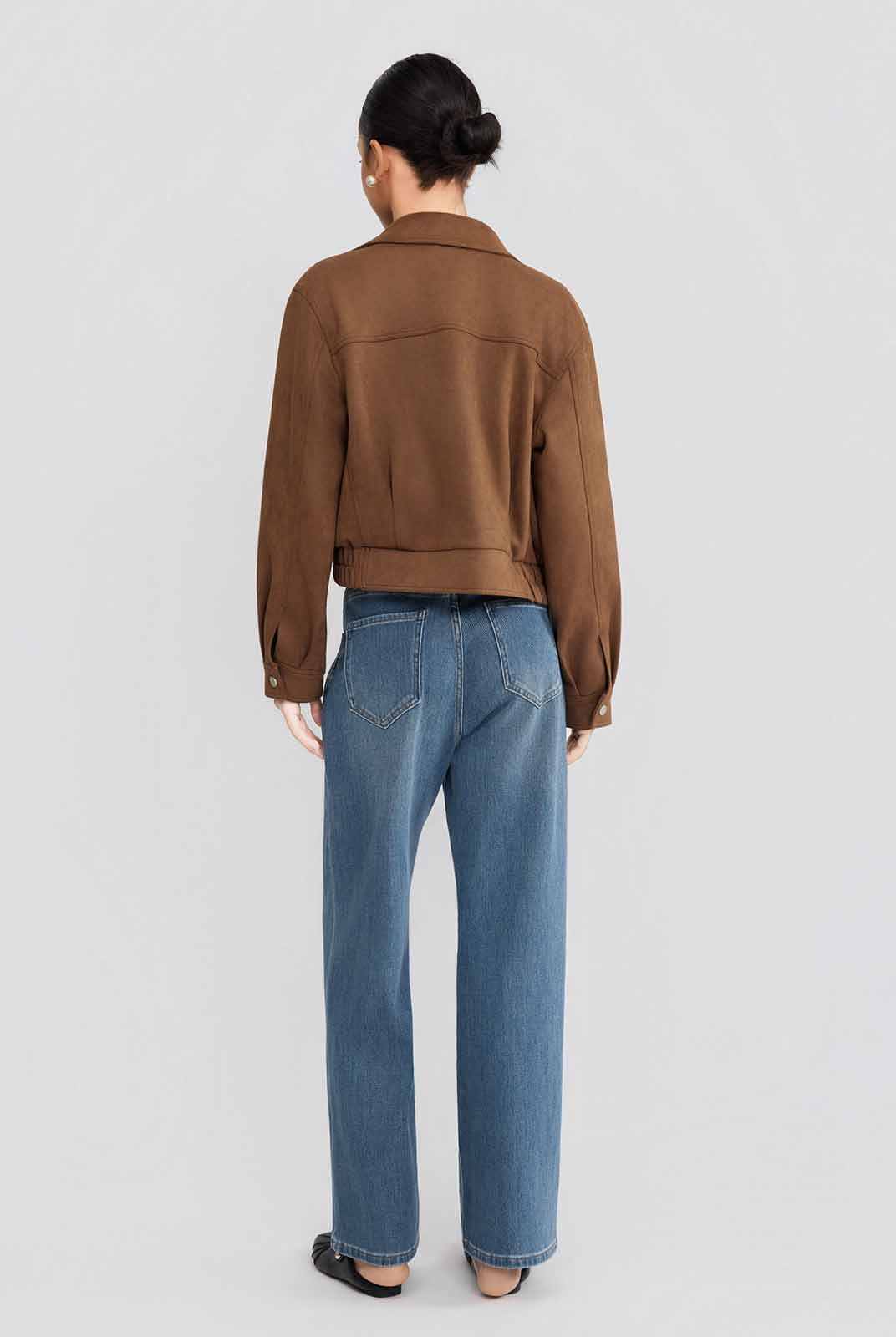 ASOBIO Suede Trucker Jacket