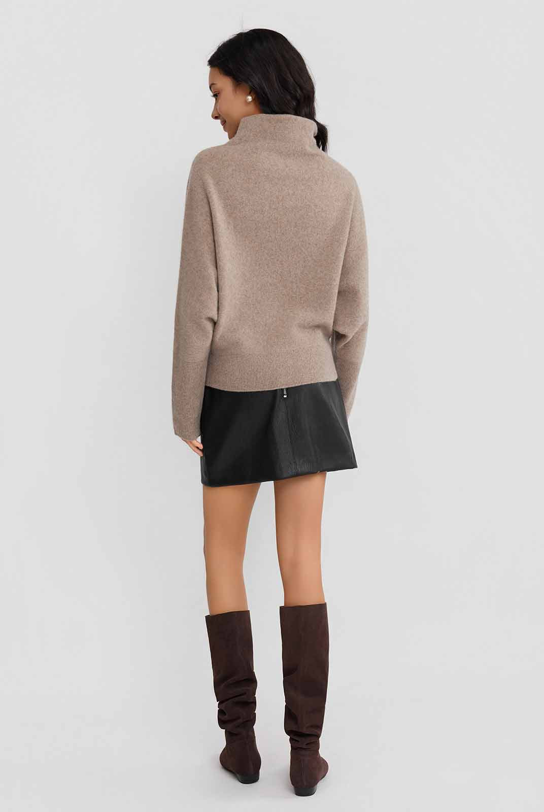 ASOBIO Yak Wool Blend Raglan Pullover Sweater