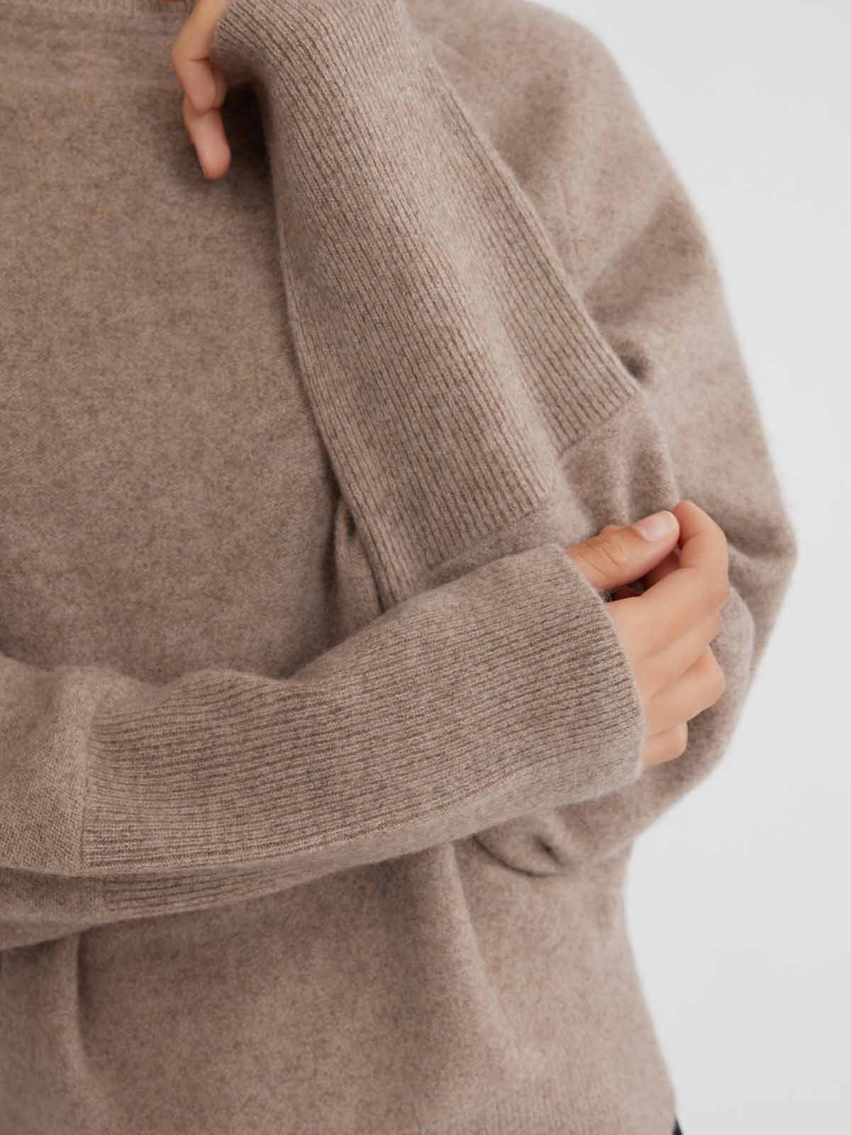 ASOBIO Yak Wool Blend Raglan Pullover Sweater