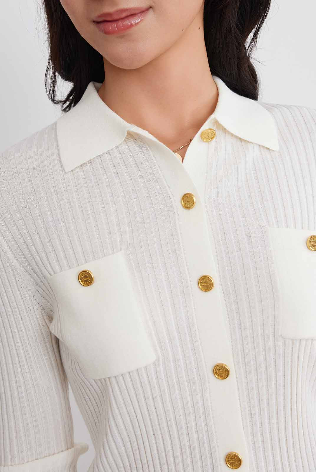 ASOBIO Ribbed Wool-Blend Cardigan