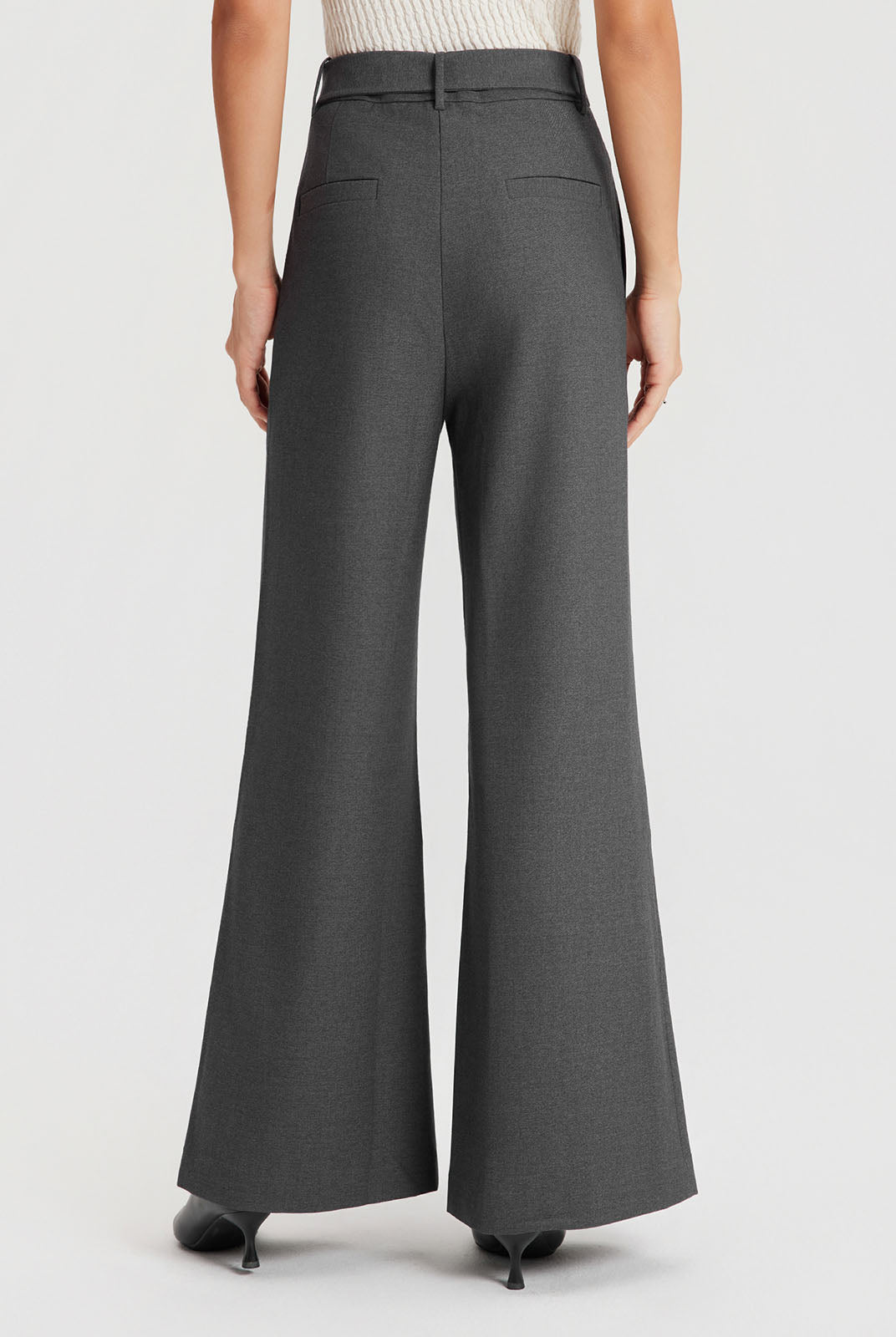 ASOBIO Effortless Pant Belted Wide-Leg Trousers