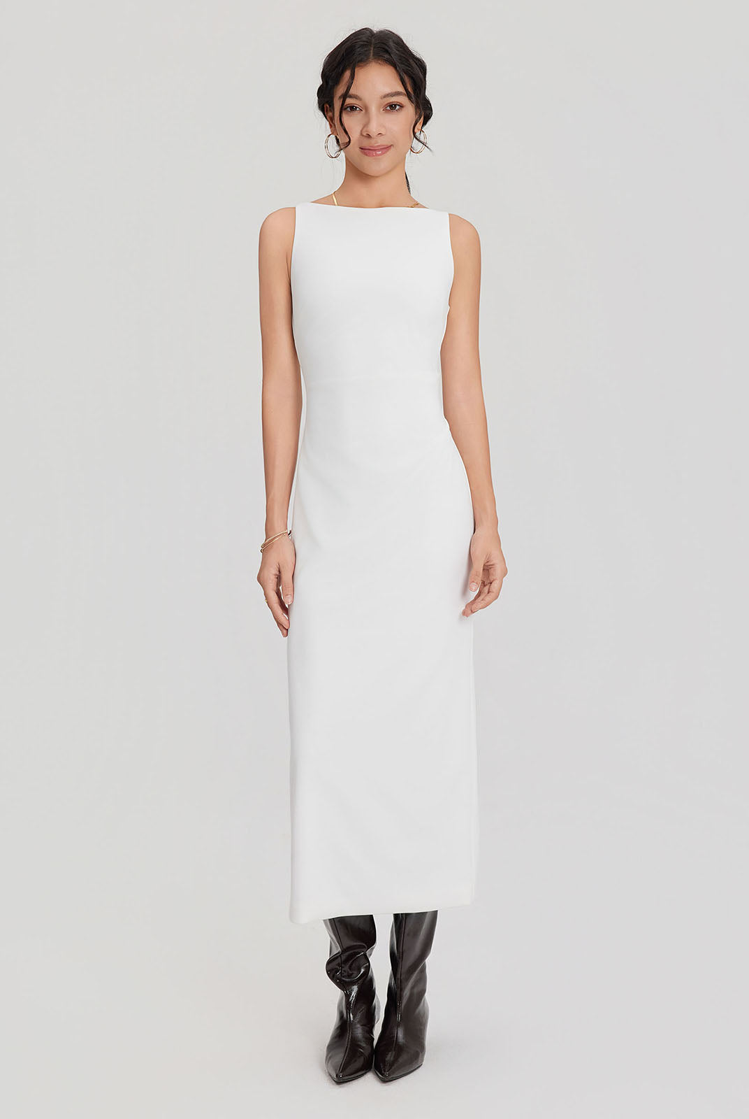 ASOBIO Tuck Midi Dress