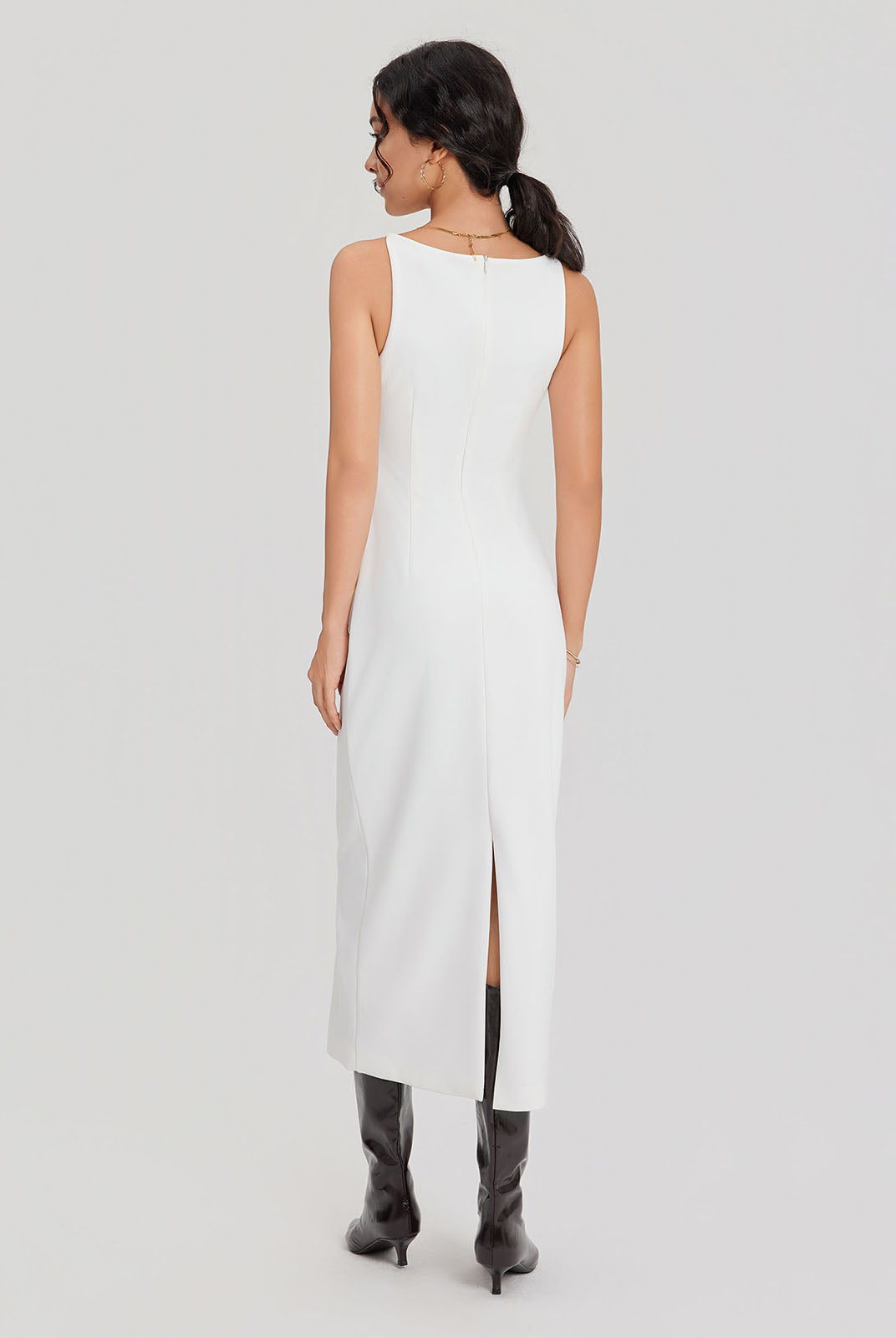 ASOBIO Tuck Midi Dress