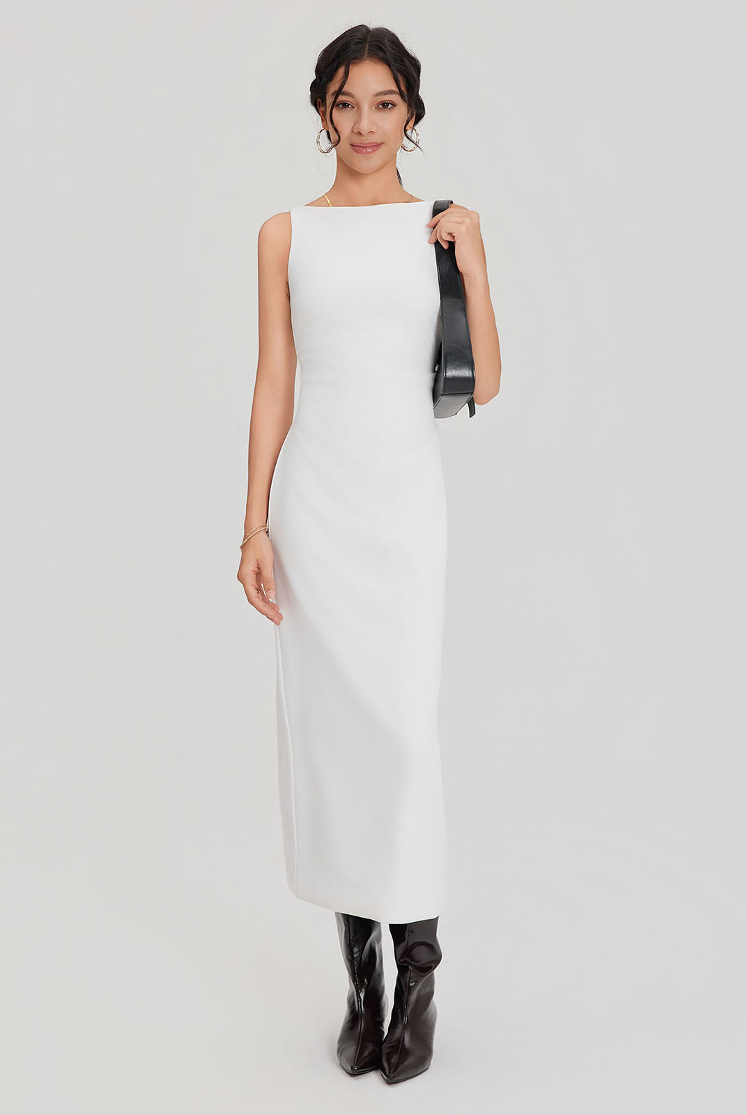 ASOBIO Tuck Midi Dress